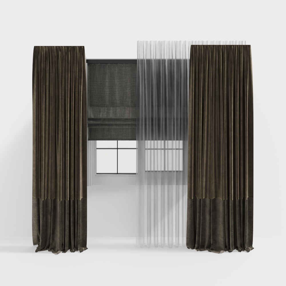 Minimalist bedroom curtains