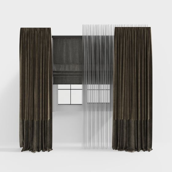 Luxe Curtain Set 3D model