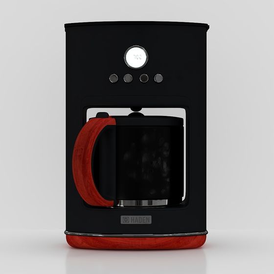 Elegant Low-Poly Coffee Machine 3D model for Unique Spaces