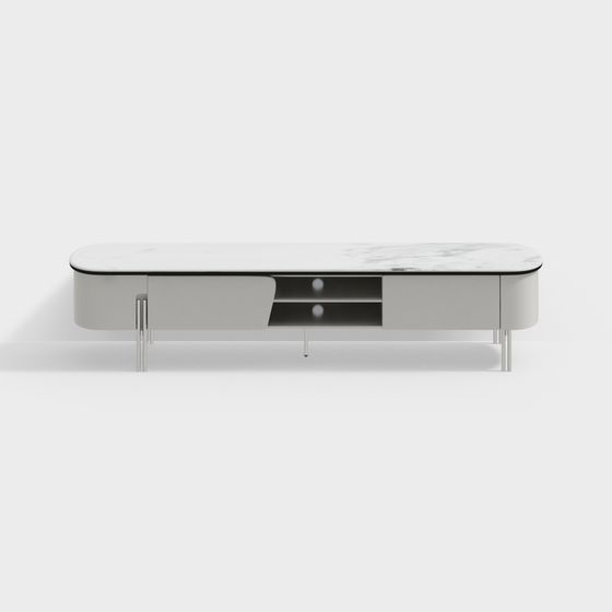 Modern Minimalist 3D TV Cabinet Model