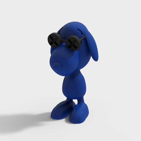 Cool Blue Pup 3D model