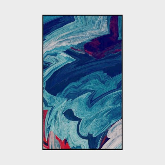 Vibrant Abstract Fluid 3D Model for Design and Gaming