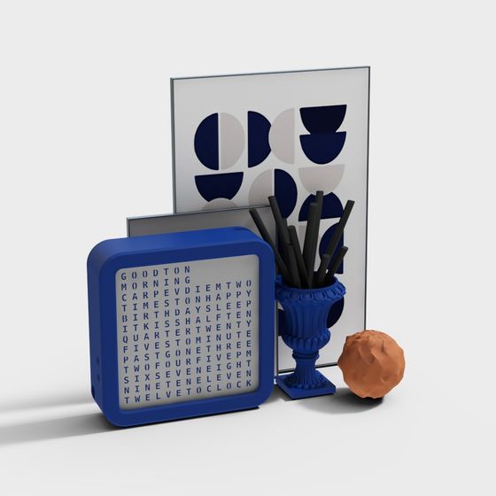 Unique Low-Polygon Blue Art 3D model