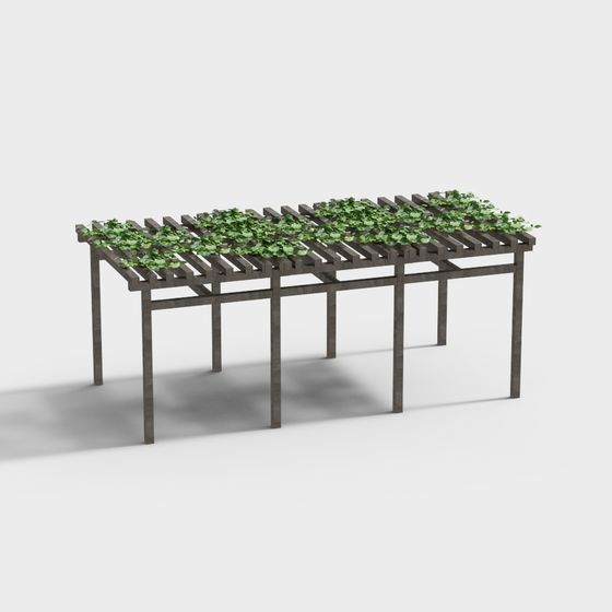 Charming Vine Pavilion 3D model for Serene Spaces