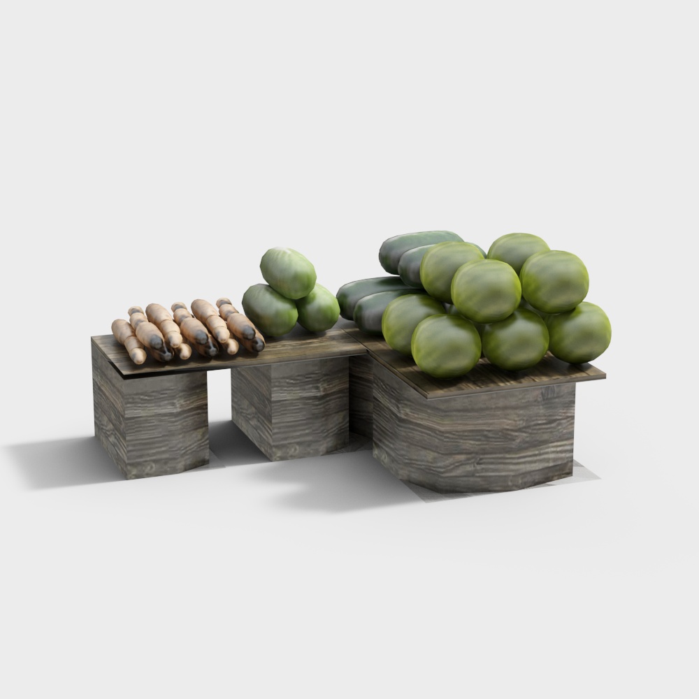 โต๊ะแสดงผักรากบัวและแตงกวาหน้าหนาวสมัยใหม่