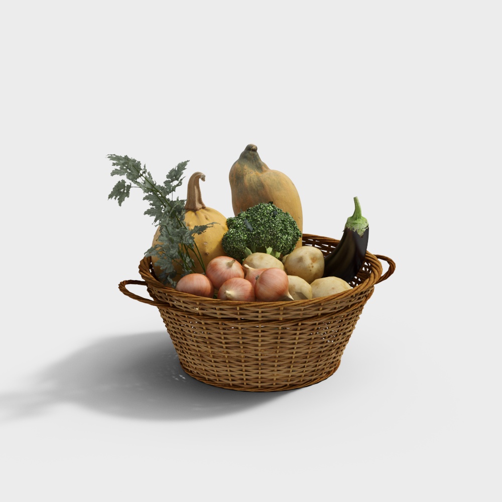 Pumpkin eggplant vegetable combination