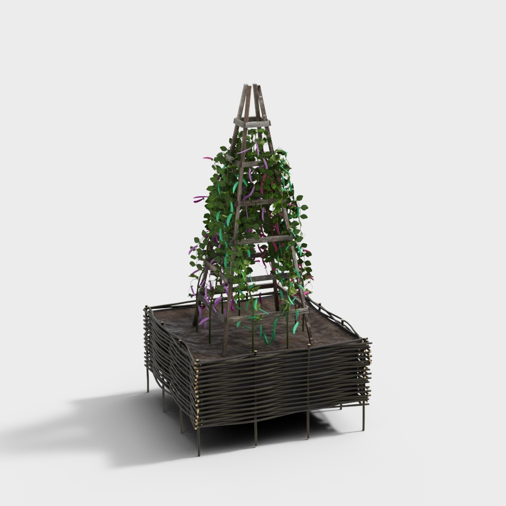 Modern courtyard garden vegetable field crops