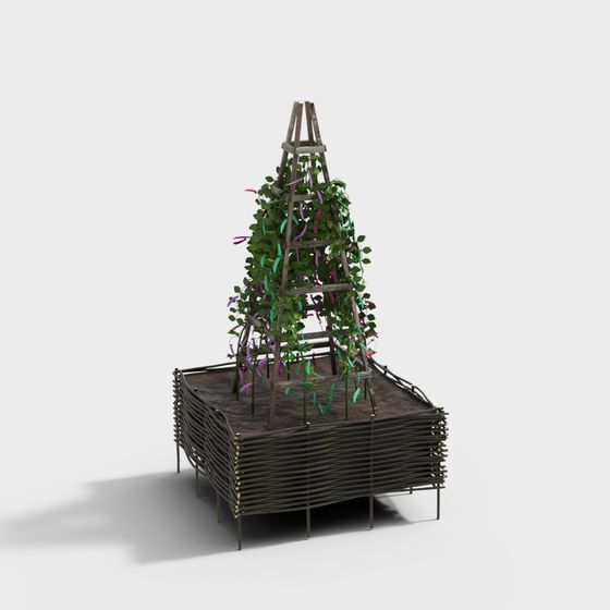 Charming Vine Archway 3D model for Creative Projects