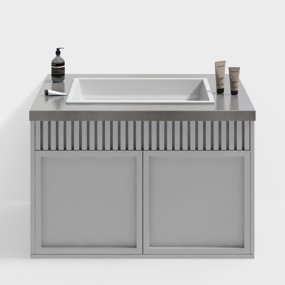 Modern Minimalist Bathroom Cabinet 3D model