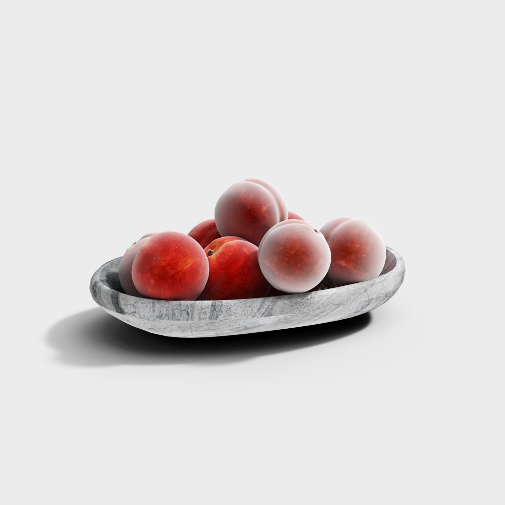 복숭아 과일 접시
