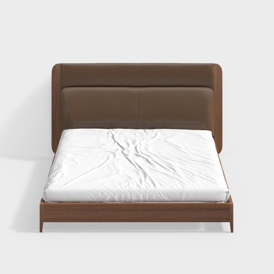 Elegant Minimalist Bed Frame 3D model