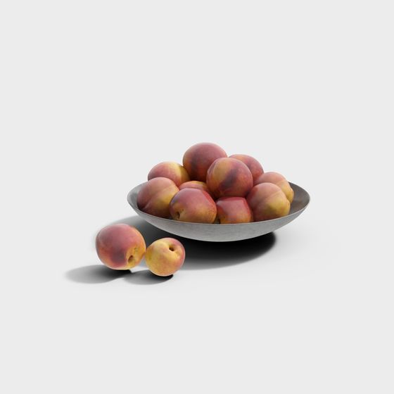 Vibrant Peach Bowl 3D Model for Contemporary Designs