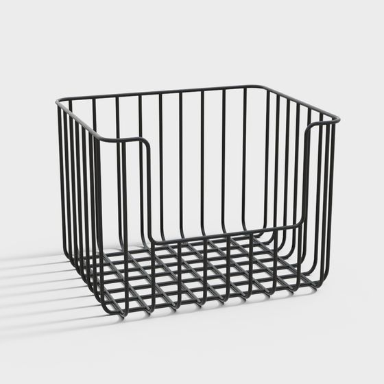 Modern Minimalist Metal Wire Storage Basket 3D model