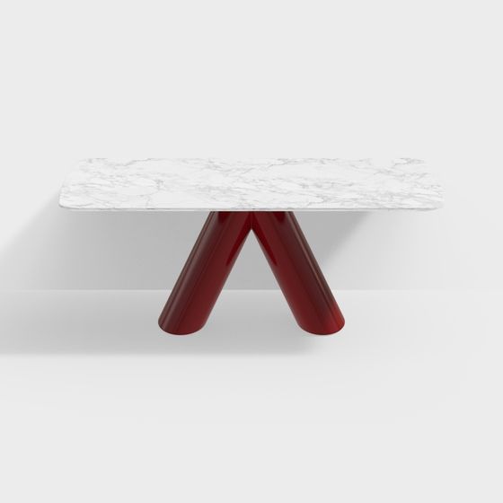 Elegant Marble Dining Table 3D model