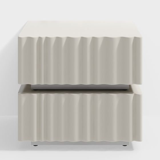 Ripple Nightstand 3D model for Modern Spaces