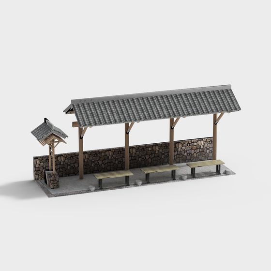 Traditional Country Pavilion 3D model