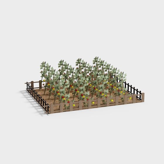 Charming Rural Garden 3D model