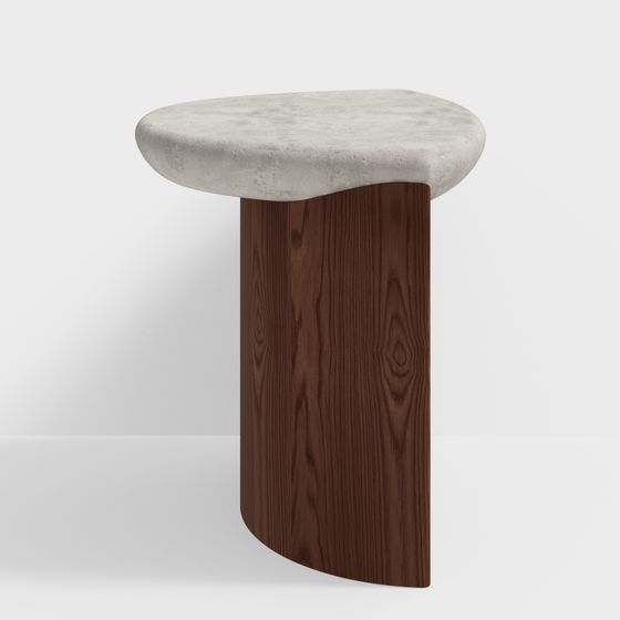 Elegant Concrete Stool 3D model for Versatile Applications