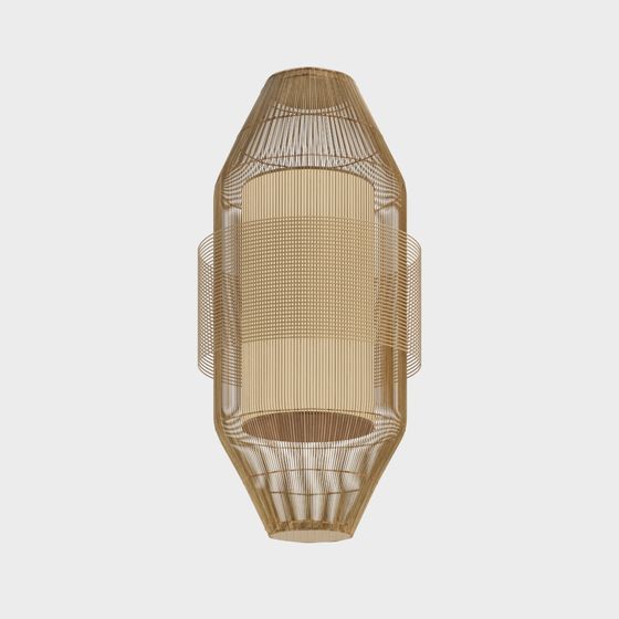 Bamboo Woven Lantern 3D model for Creative Spaces