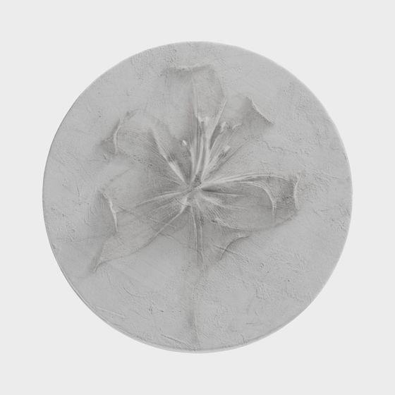 Floral Relief Low-Poly 3D Model for Creative Use