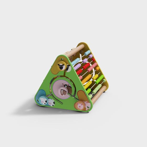 Colorful Abacus 3D model for Kids