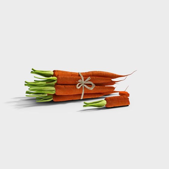Vibrant Carrot 3D Model for Creative Projects