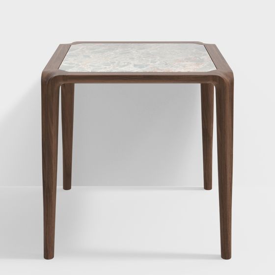 Table Marble Pattern Marble Pattern Wood Table 3D Model – Low-Poly Design