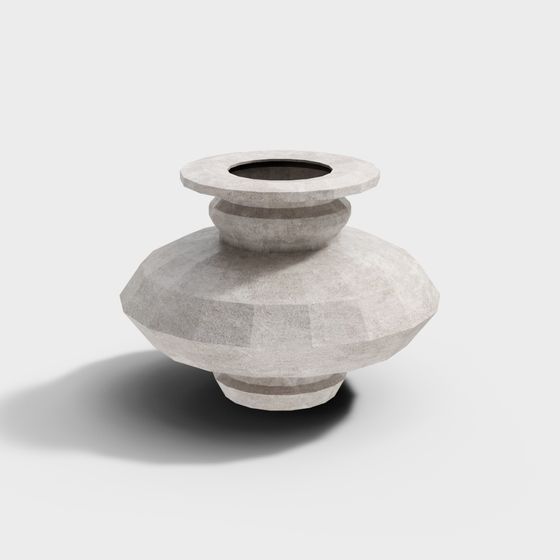 Urban Concrete Vase 3D model