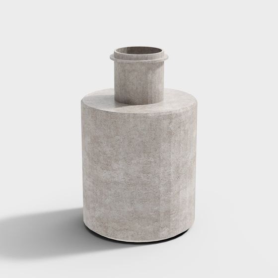 Low-Poly Concrete Vase 3D model