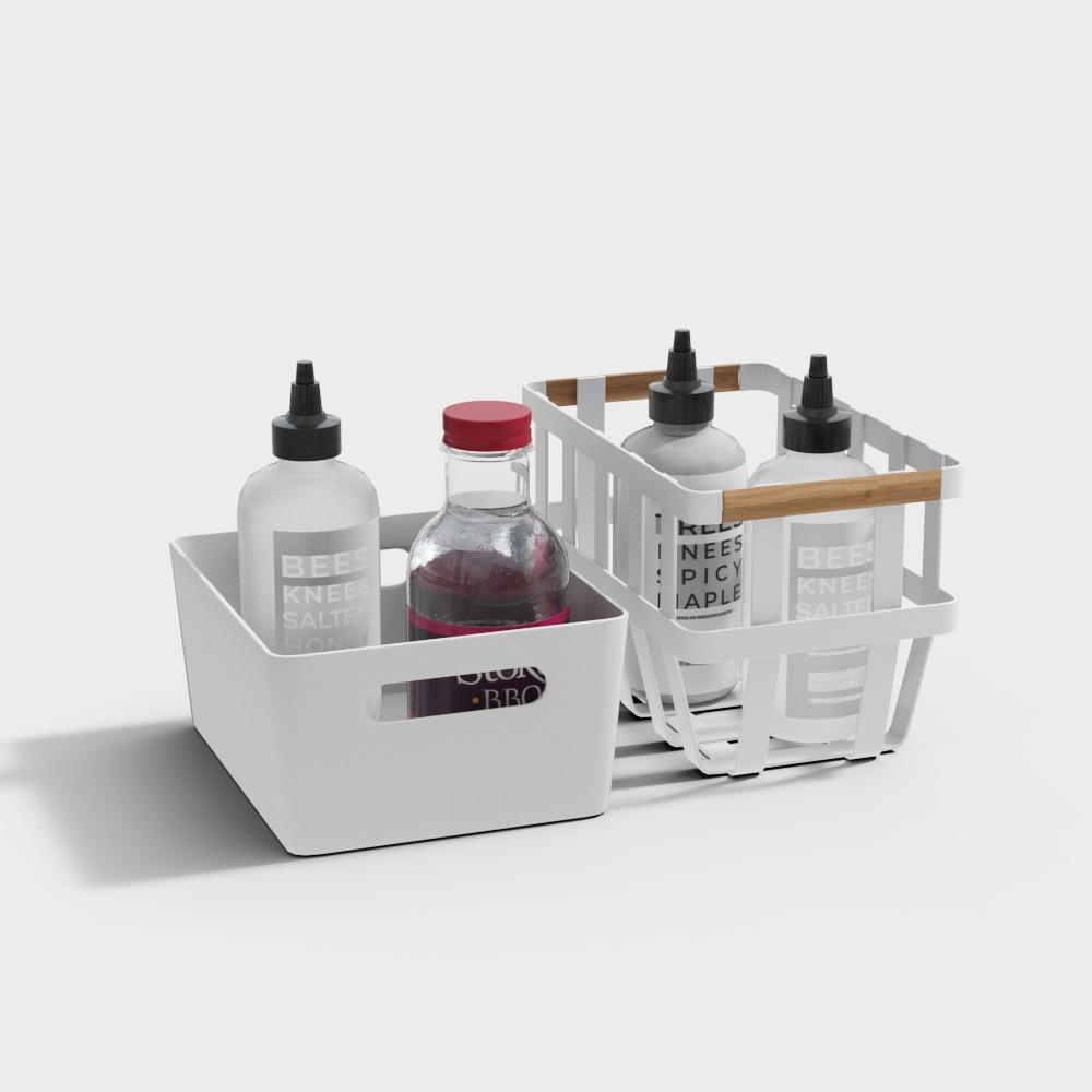 Minimalist Spice Rack 3D model for Modern Interiors
