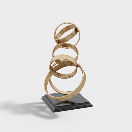 Spiral Dance 3D model - A Stunning Low-Poly Sculpture