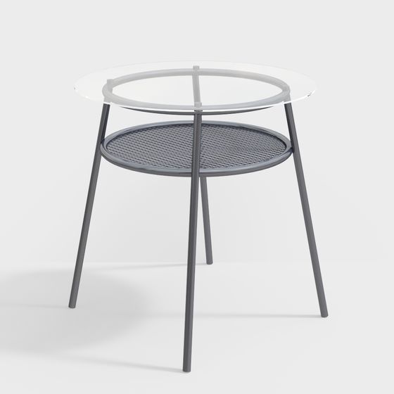 Elegant Polygonal Round Table 3D model