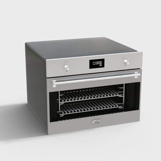 Sleek Low-Poly Oven 3D Model for Modern Kitchens