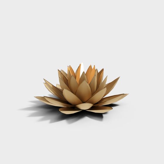 Lotus Bloom 3D model - Elegant Low-Poly Design