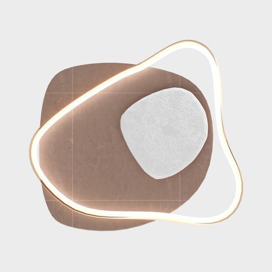 Radiant Stone Artistic Light Fixture 3D model
