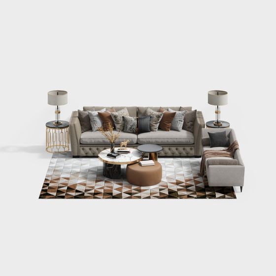 Urban Comfort 3D model Sofa Set
