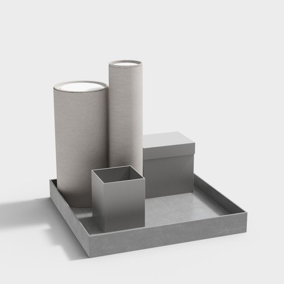 Urban Geometry Low-Poly 3D Model