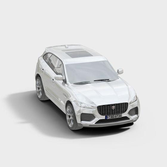 Luxury Low-Polygon SUV 3D Model
