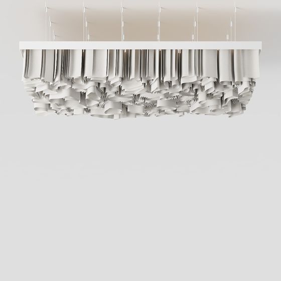 Luminous Chandelier 3D model for Contemporary Spaces