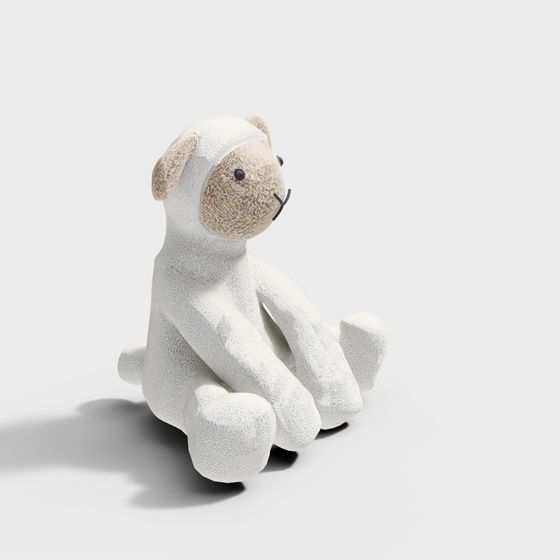 Cute Plush Dog 3D model