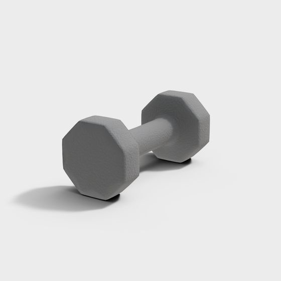 Stylish Low-Polygon Dumbbell 3D model for Fitness Design