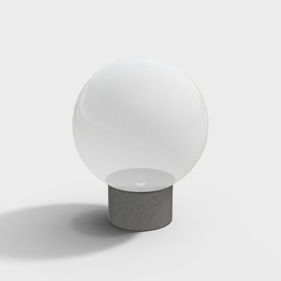 Glass Globe Table Lamp 3D model