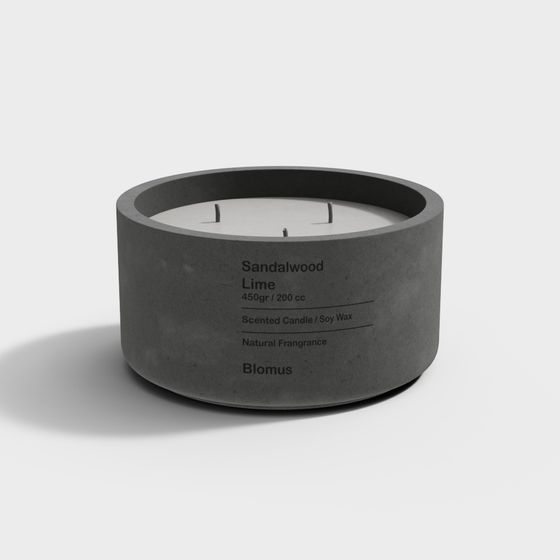 Concrete Aromatherapy Candle 3D model