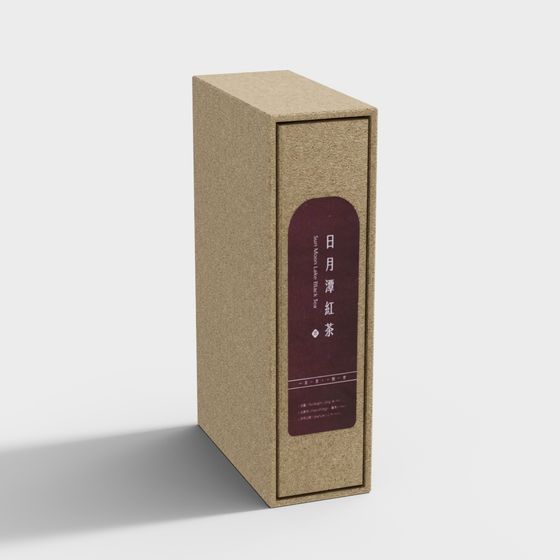 Elegant Sun Moon Lake Black Tea Box 3D model