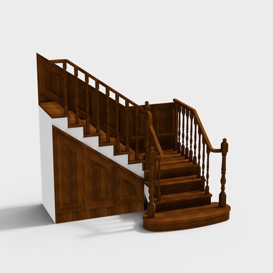 Elegant Low-Polygon Staircase 3D model for Creative Projects