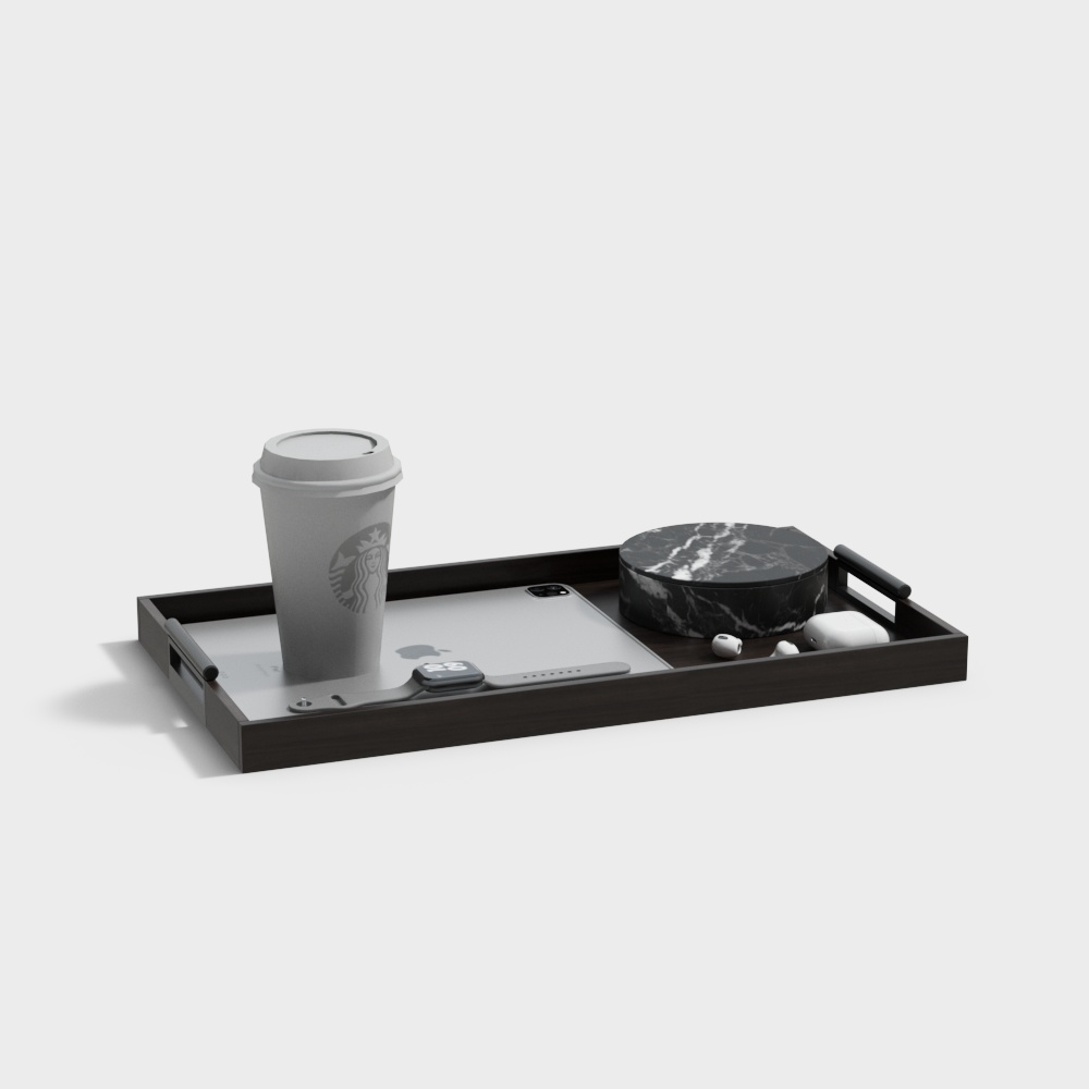 Modern Coffee Tray 3D Model