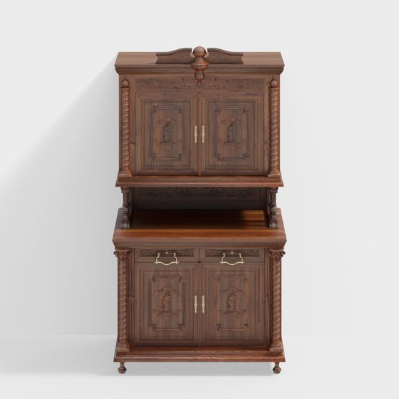 Classical Bookshelf 3D model