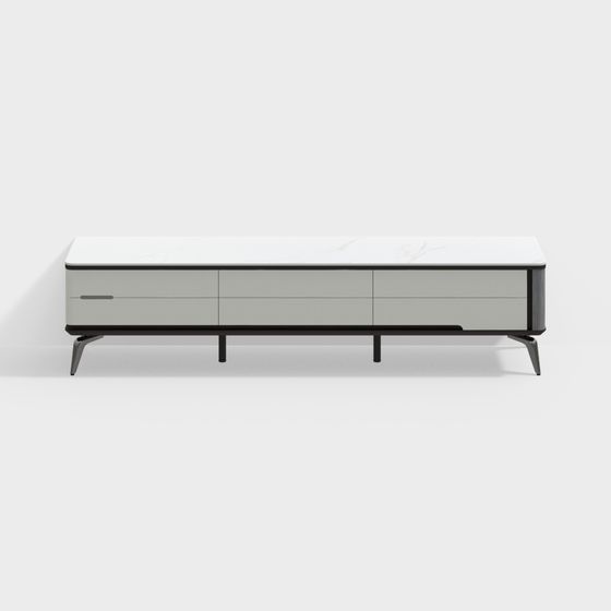 Elegant TV Cabinet 3D model for Contemporary Spaces