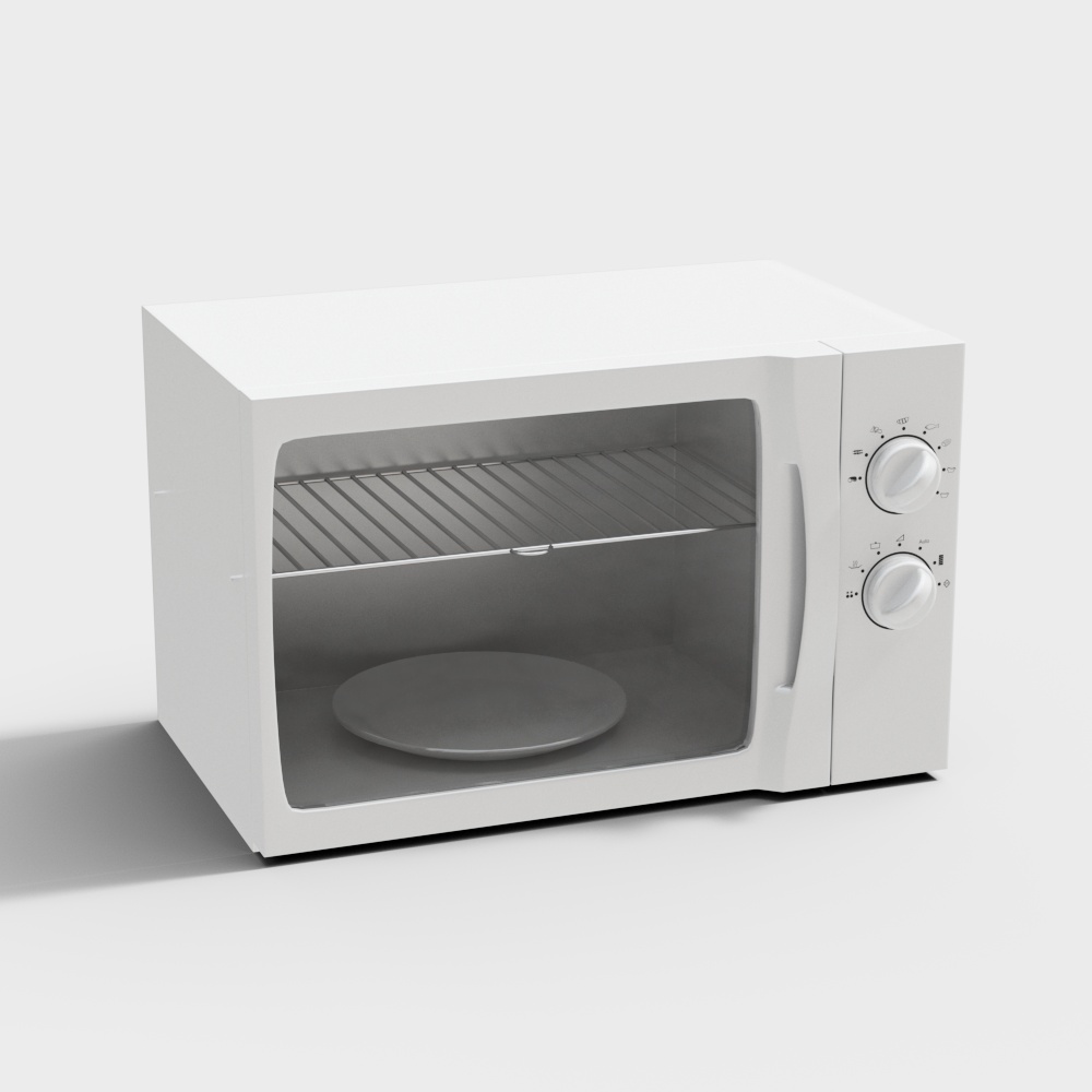 Modern white microwave oven