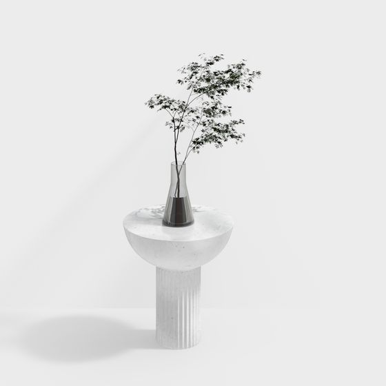 Concrete Flower Stand 3D Model